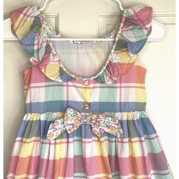 Tommy Bahama Ruffle Party Dress Girls Sz 7 100% Cotton Lined Preppy Classic - Picture 11 of 16